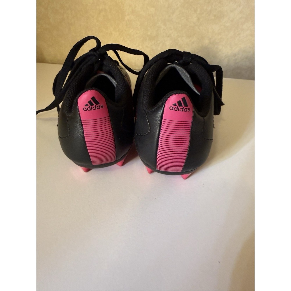 adidas Youth Soccer Cleats Black Pink 10K US Size Soccer Footwear for Youth - Picture 4 of 8